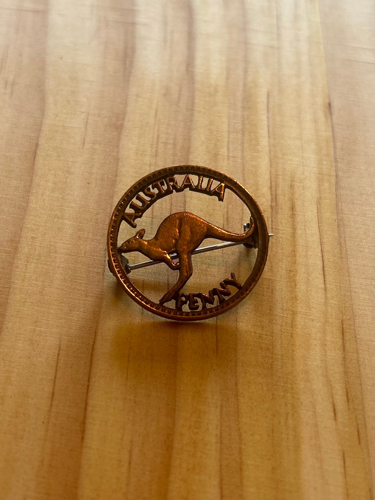 Australian Penny Brooch